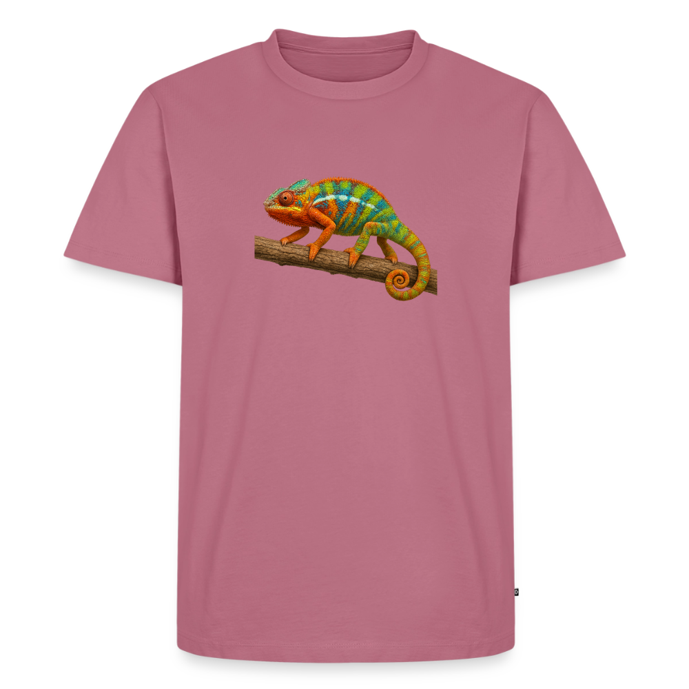 Premium T-Shirt "Cameleon auf Ast" - Mauve