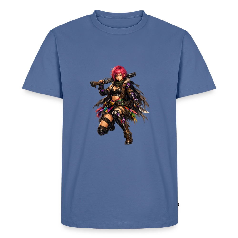 Premium T-Shirt "Future Woman" - Taubenblau