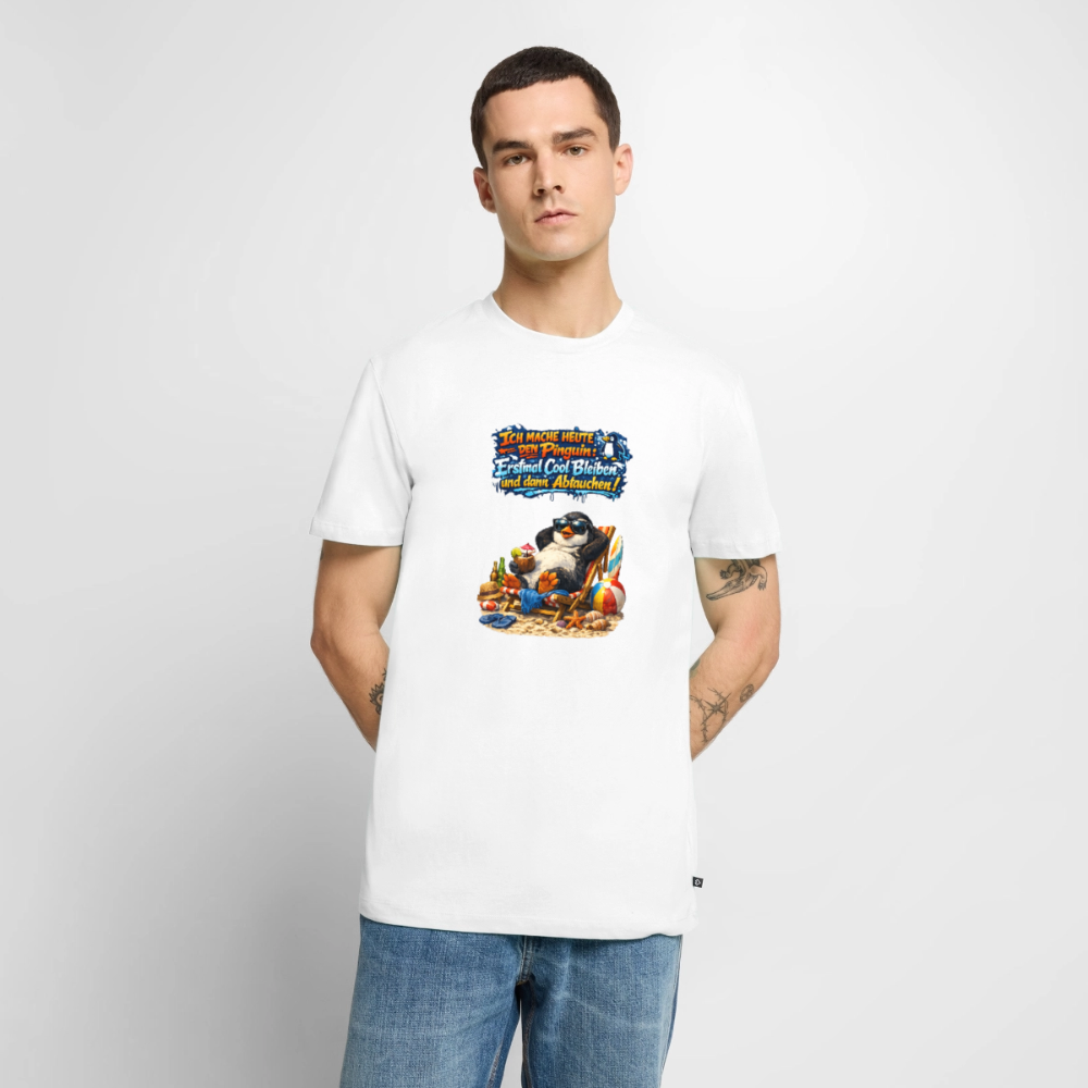 Premium T-Shirt "Cool bleiben" - Weiß