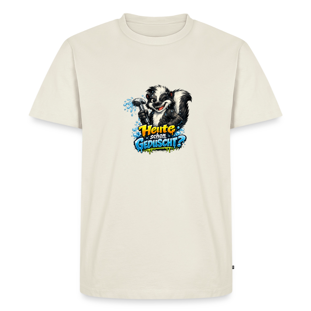 Premium T-Shirt "Geduscht" - Naturweiß