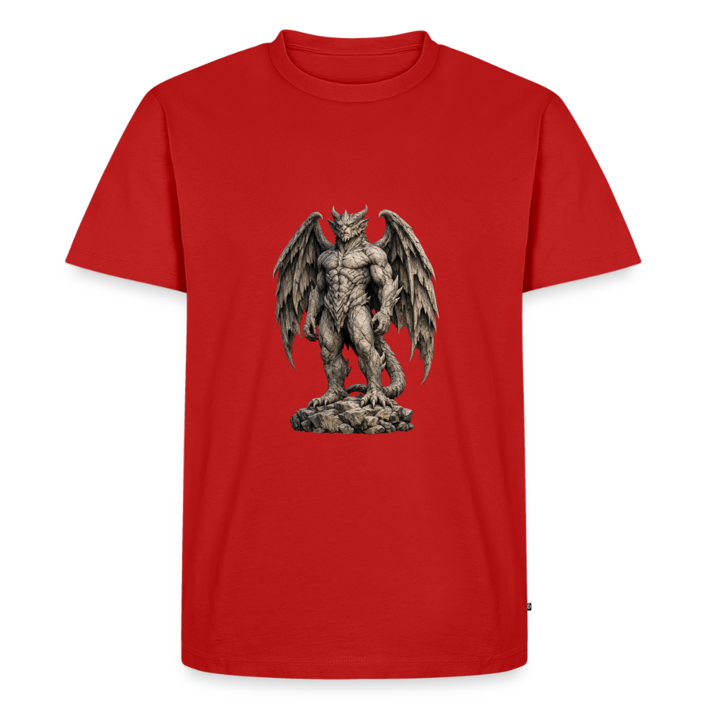 Premium T-Shirt "Gargoyle stehend" - Rot