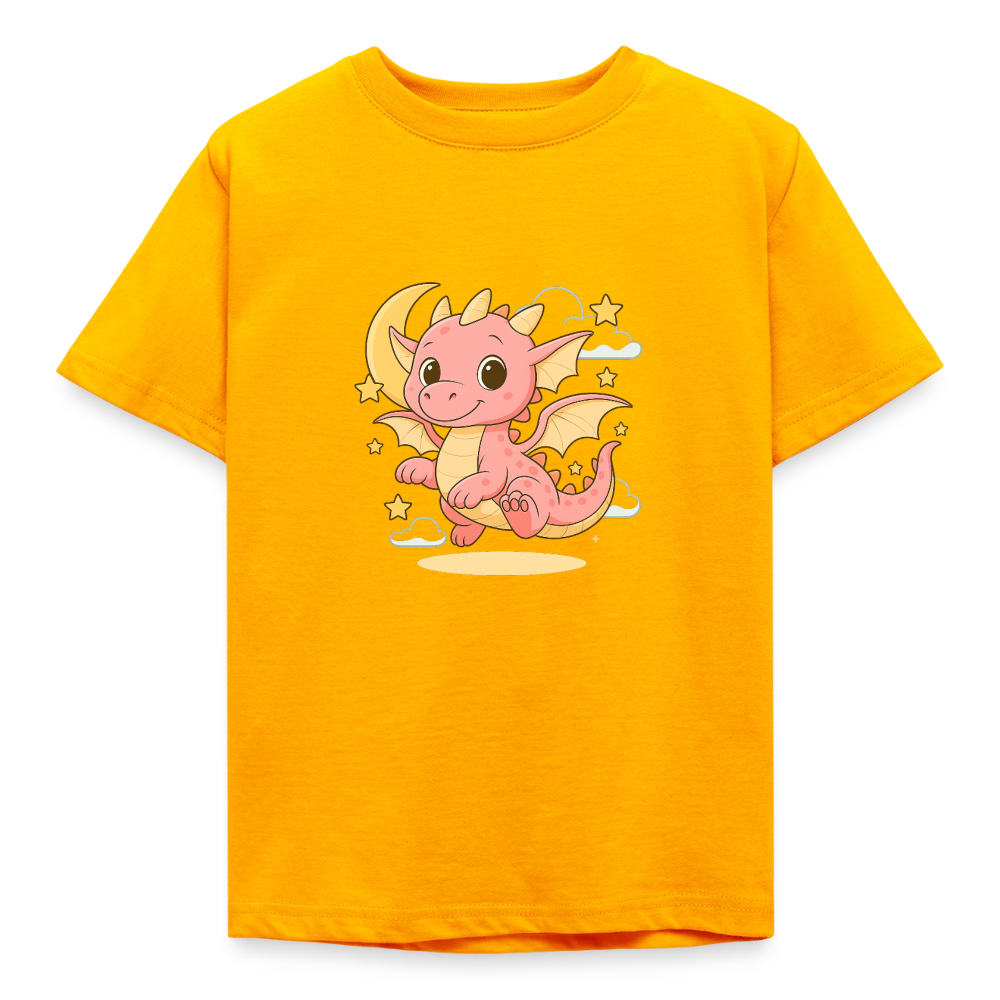 Kinder T-Shirt "Kleiner Drache" - Gold