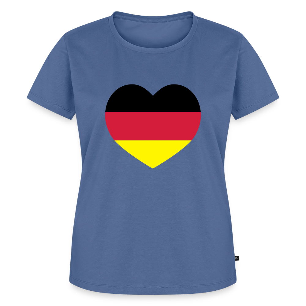 Premium T-Shirt "Herz" - Taubenblau