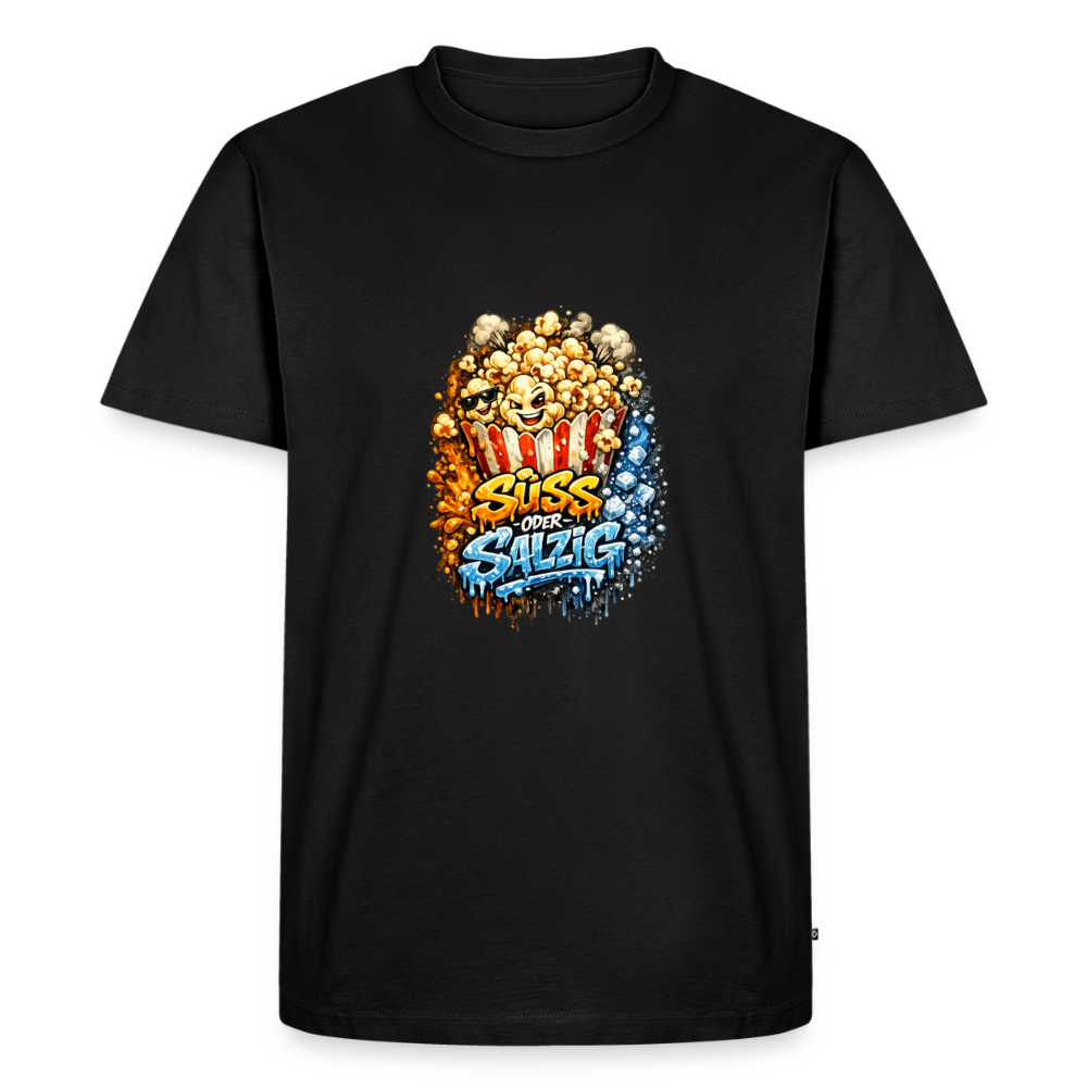 Premium T-Shirt "Süss oder Salzig - Schwarz