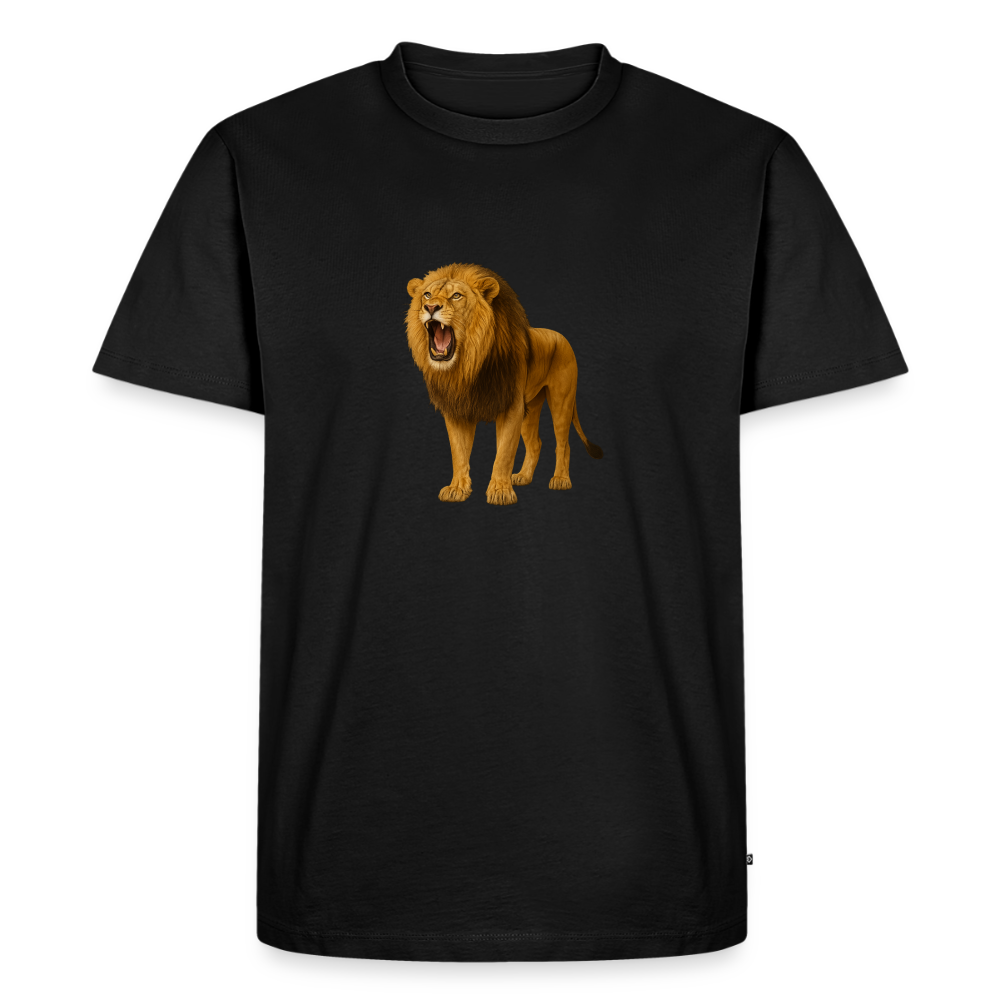 Premium T-Shirt "Löwe" - Schwarz