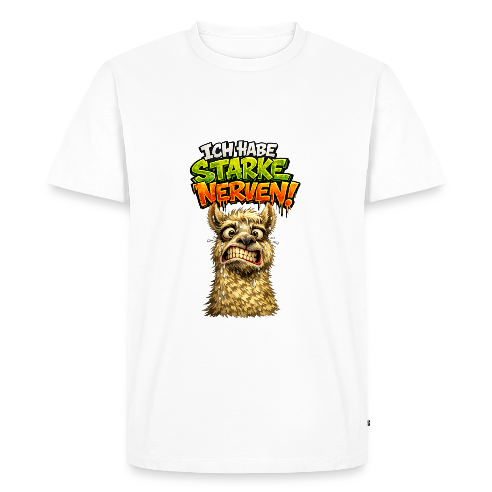 Premium T-Shirt "Starke Nerven" - Weiß