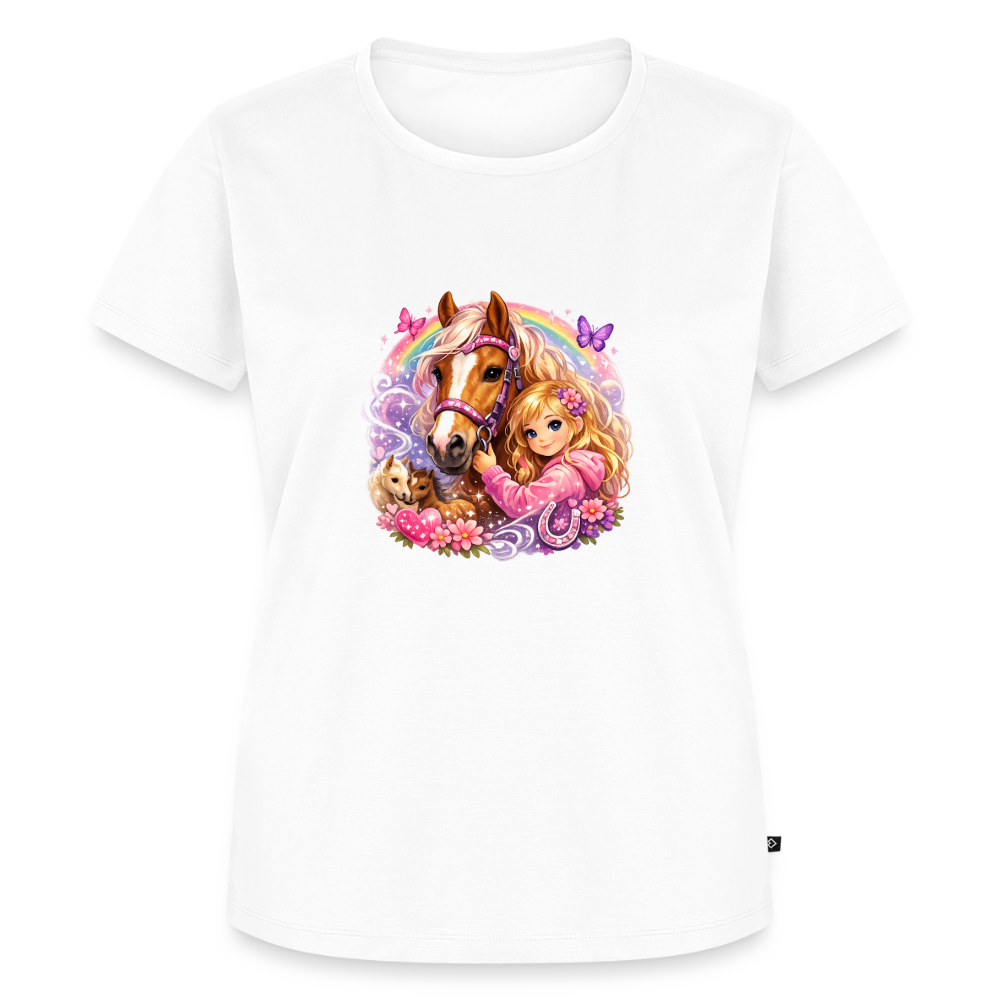 Premium T-Shirt "Pferd" - Weiß