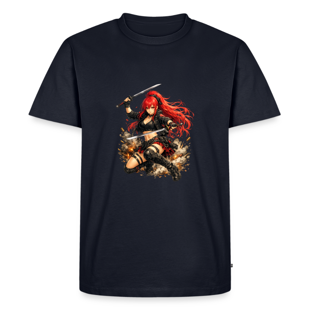 Premium T-Shirt "Anime Woman" - Navy