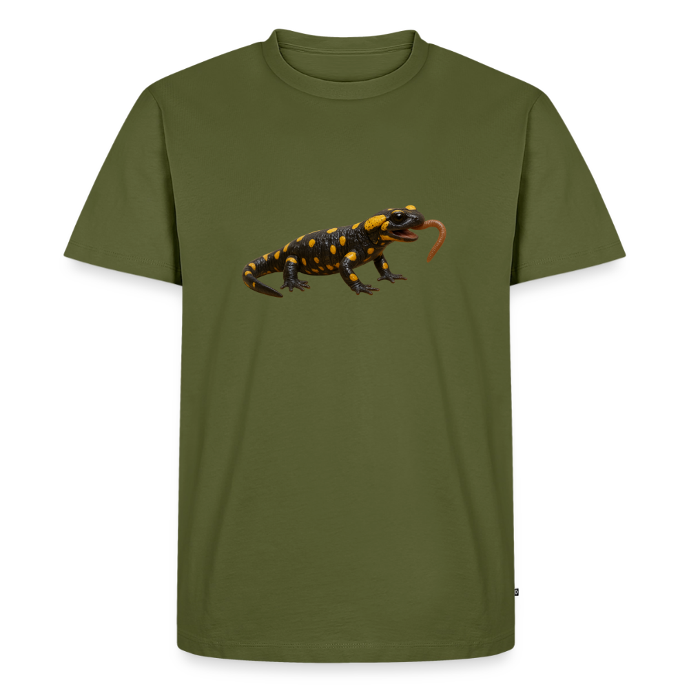 Premium T-Shirt "Feuersalamander" - Khaki