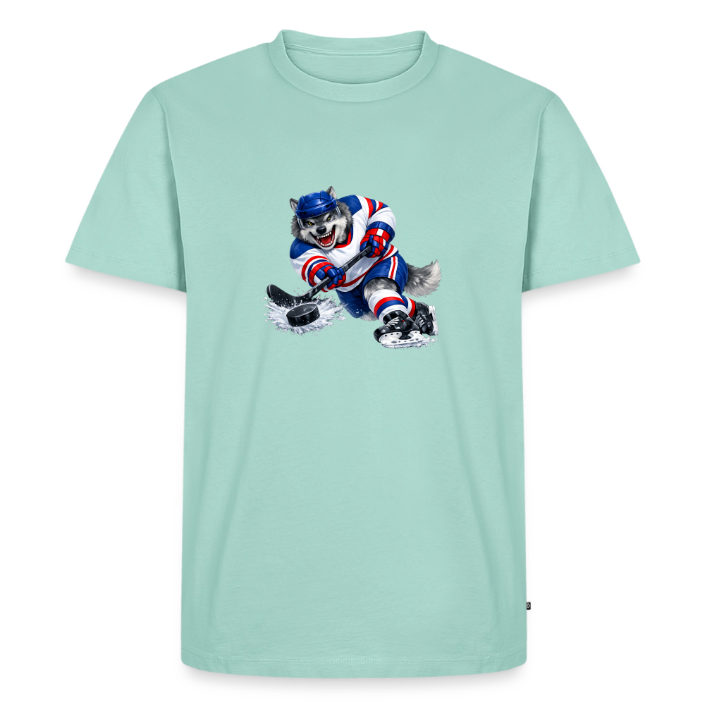 Premium T-Shirt "Hockey Wolf" - Mint 