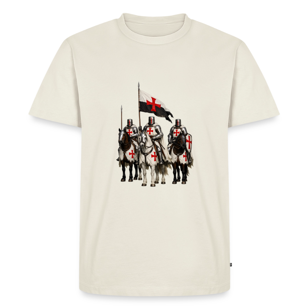 Premium T-Shirt "Ritter zu Pferd II" - Naturweiß