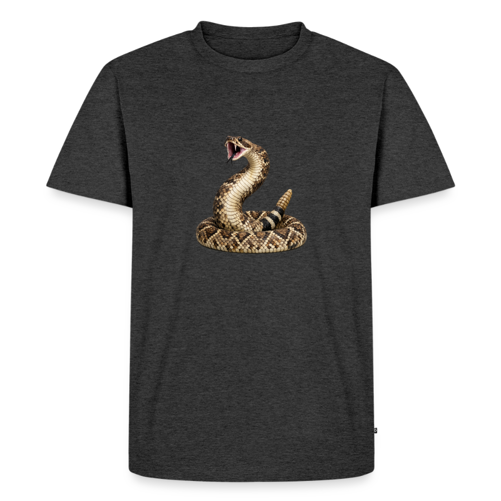 Premium T-Shirt "Klapperschlange" - Anthrazit meliert