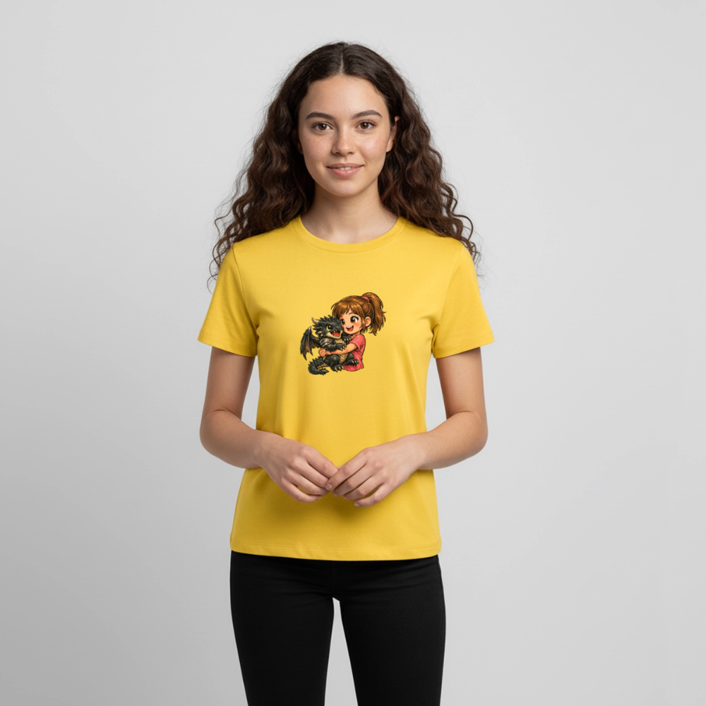 Teenager Premium T-Shirt "Drache" - Sonnengelb