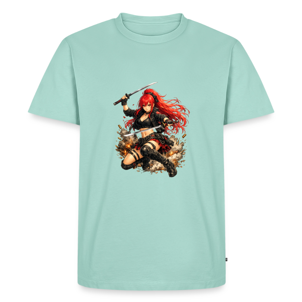 Premium T-Shirt "Anime Woman" - Mint 