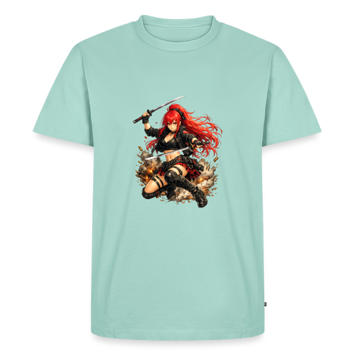Premium T-Shirt "Anime Woman" - Mint 