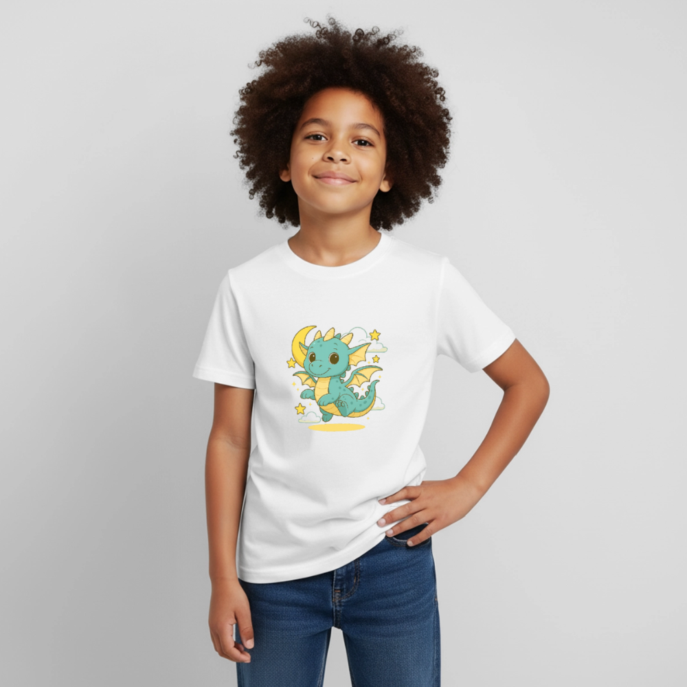 Kinder T-Shirt "Kleiner Drache" - Weiß