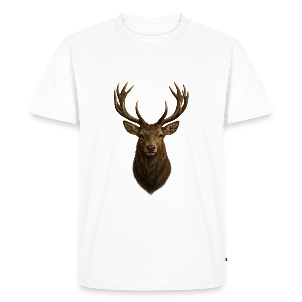 Premium T-Shirt "Hirsch" - Weiß