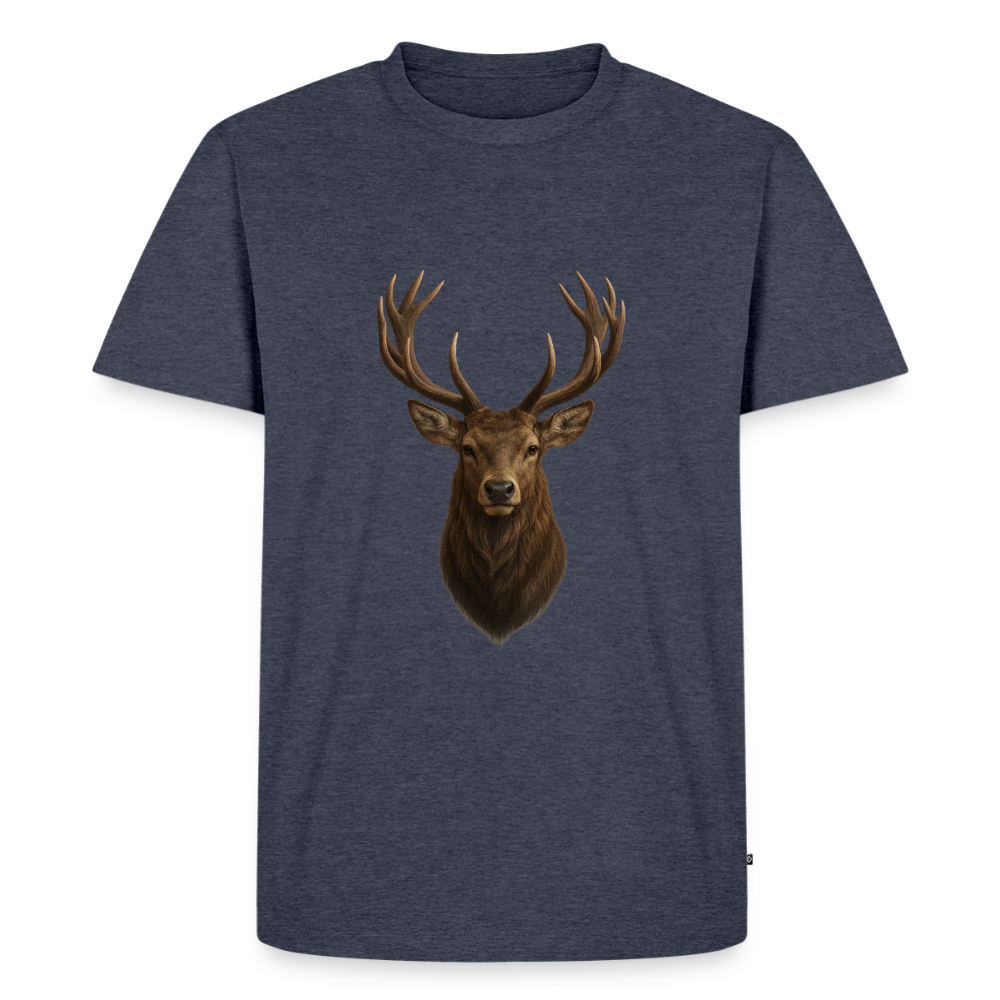 Premium T-Shirt "Hirsch" - Jeansblau 