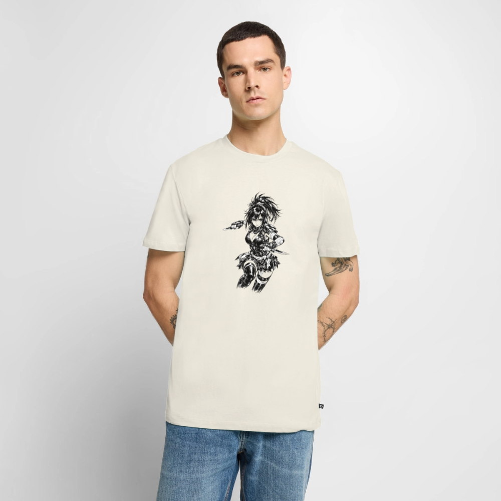 Premium T-Shirt "Manga SW" - Naturweiß