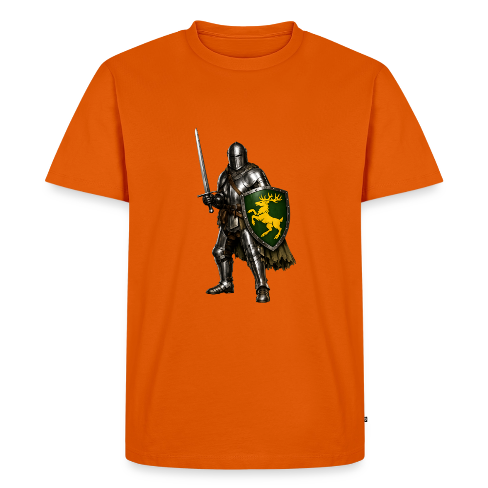 Premium T-Shirt "Ritter gelber Hirsch" - Orange 