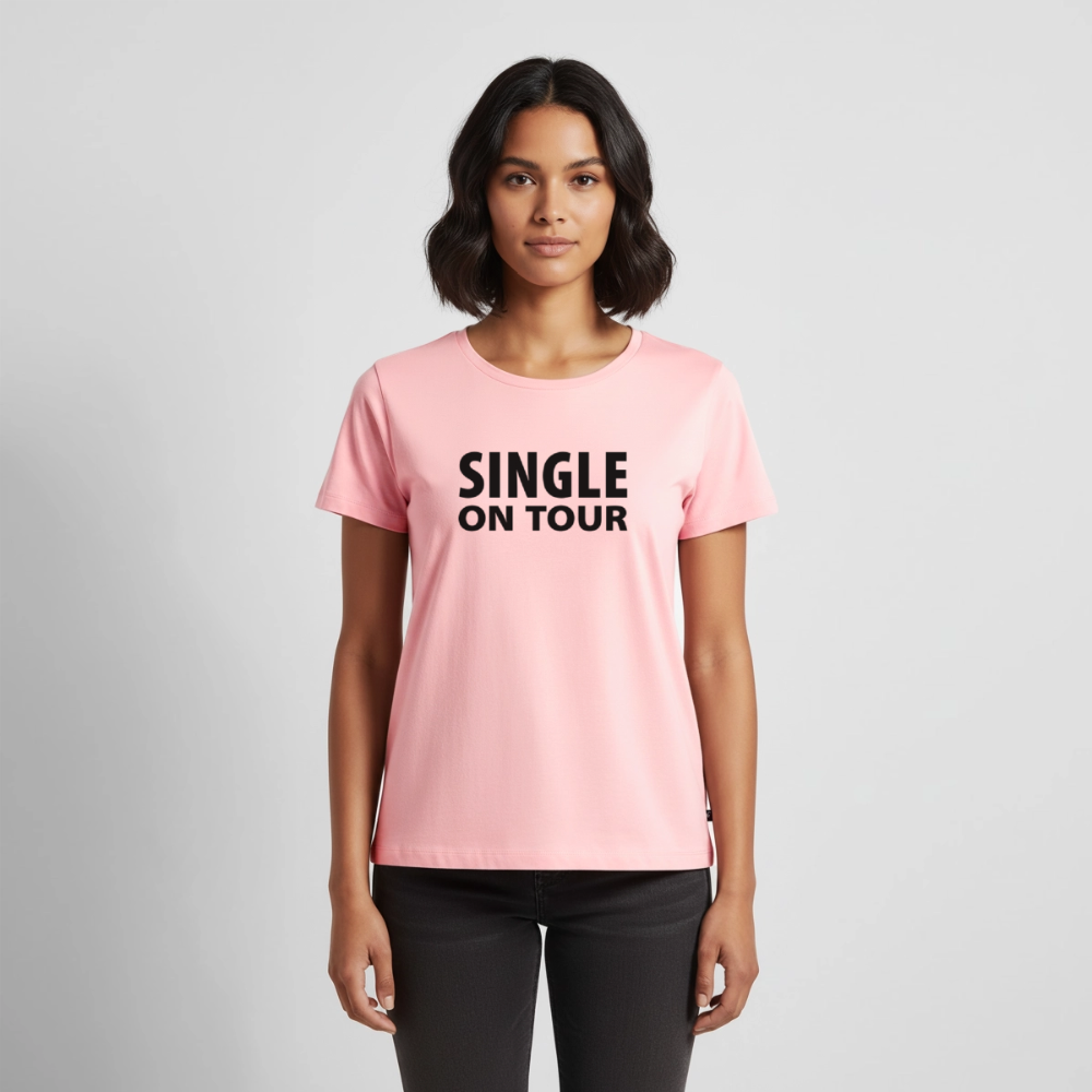 Premium T-Shirt "Single on Tour" - Rosa