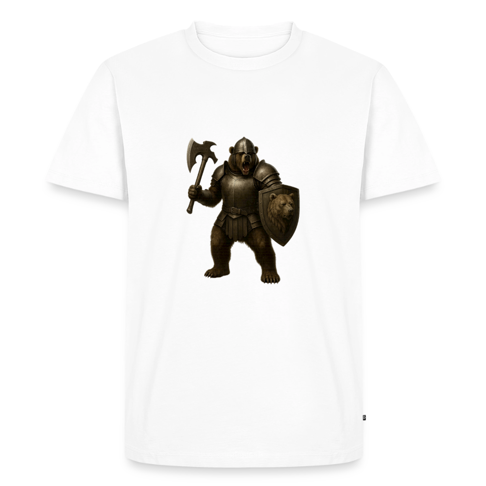 Premium T-Shirt "Grizzly Warrior" - Weiß