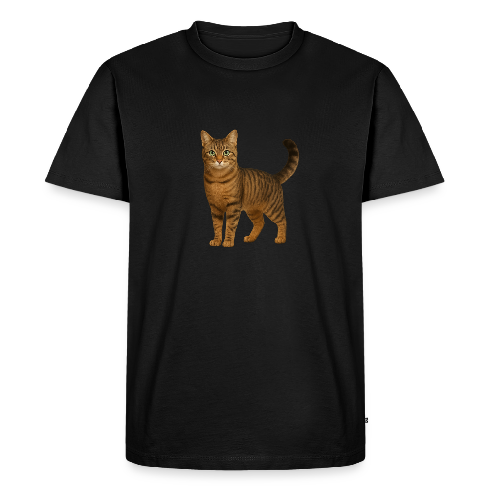 Premium T-Shirt "Katze" - Schwarz