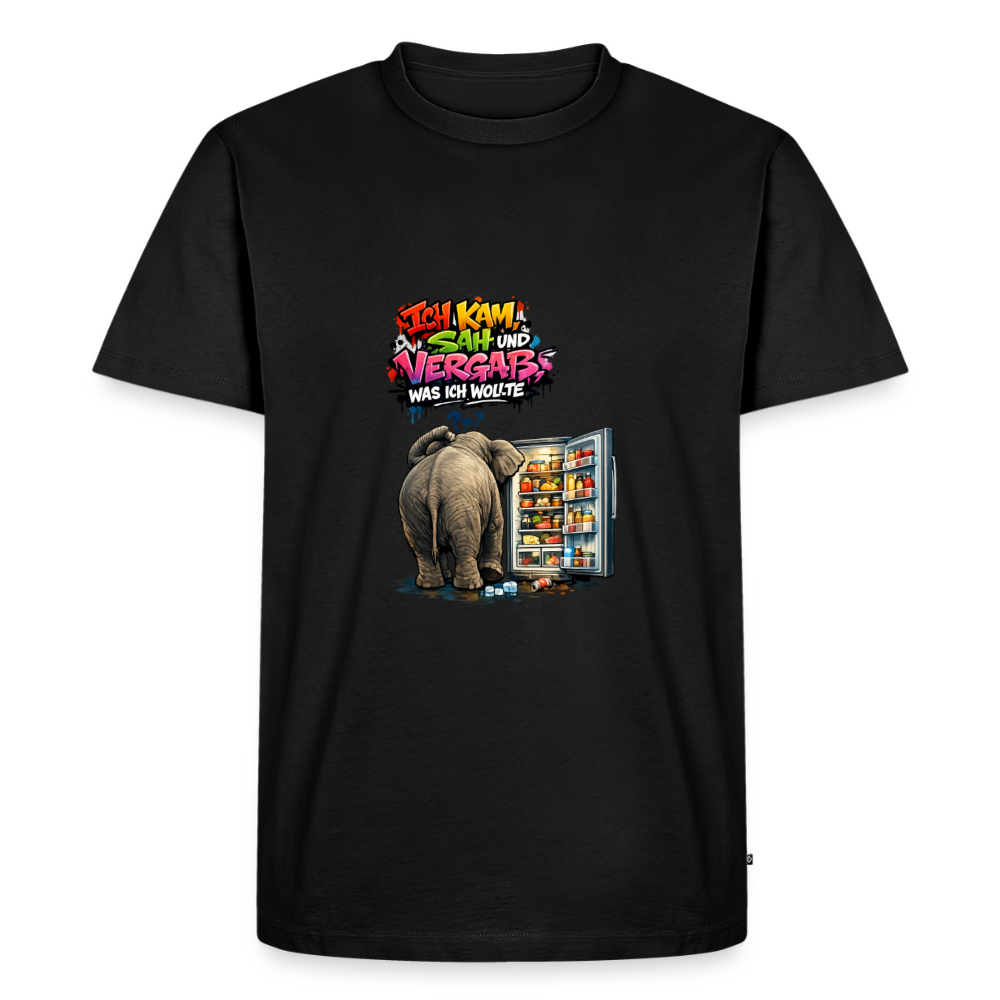 Premium T-Shirt "Ich kam,sah..." - Schwarz