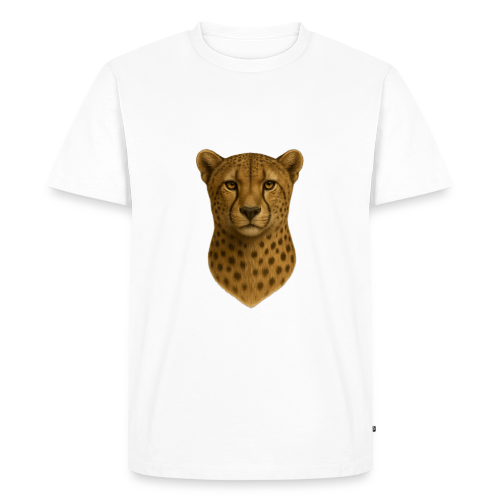 Premium T-Shirt "Gepard" - Weiß