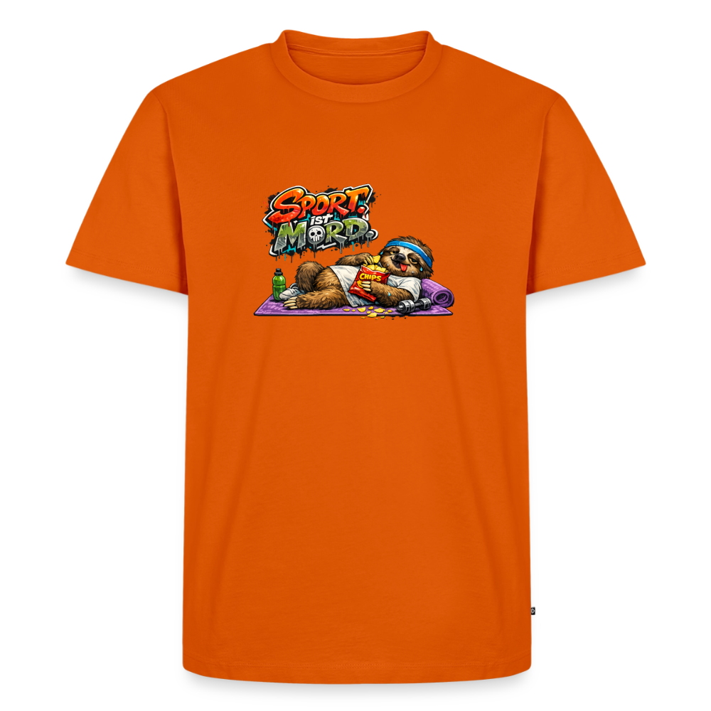 Premium T-Shirt "Sport ist Mord" - Orange 