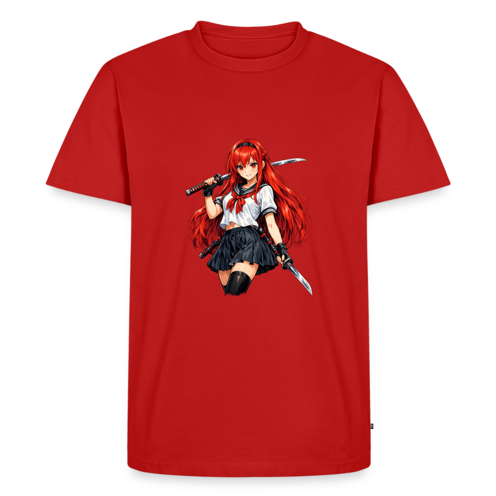 Premium T-Shirt "Anime Lady" - Rot