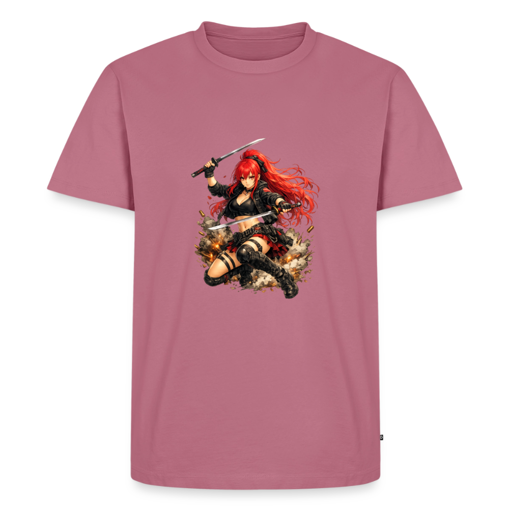 Premium T-Shirt "Anime Woman" - Mauve
